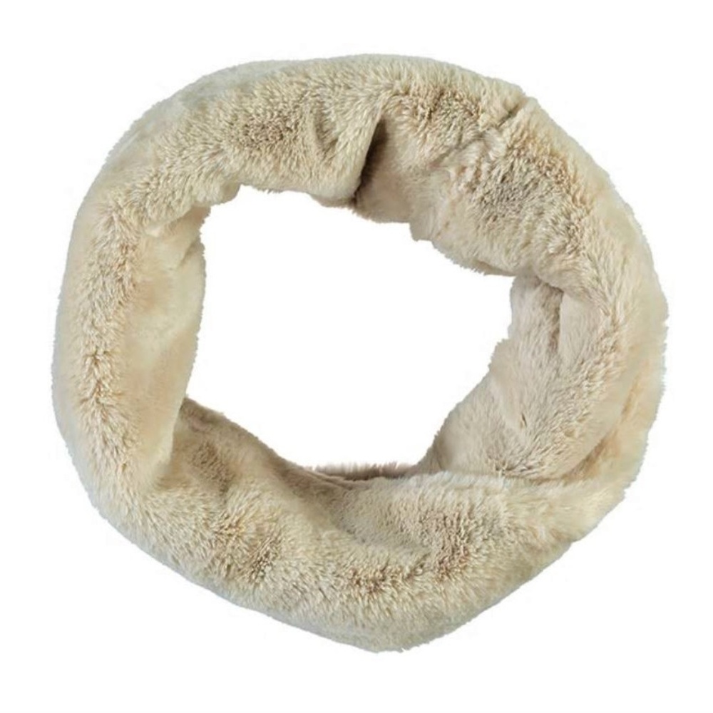 Faux fur infinity scarf in cream color NEW
